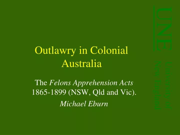 outlawry in colonial australia