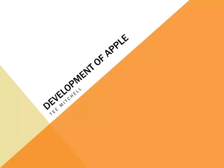 development of apple