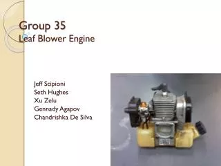 Group 35 Leaf Blower Engine