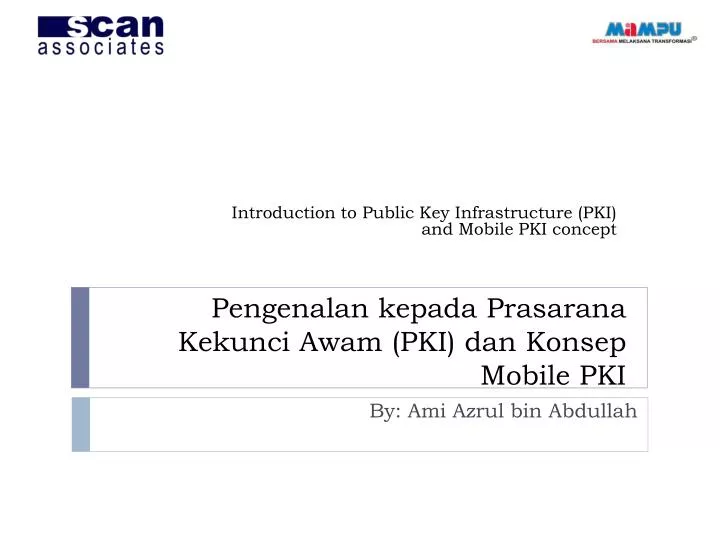 pengenalan kepada prasarana kekunci awam pki dan konsep mobile pki