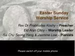 Easter Sunday Worship Service - slide 1