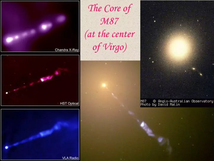 the core of m87 at the center of virgo