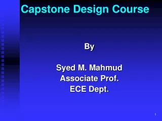 Capstone Design Course