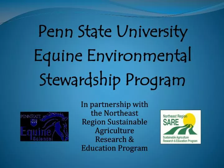 penn state university equine environmental stewardship program