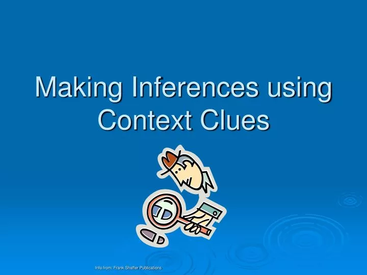 making inferences using context clues