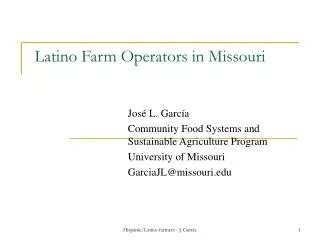 Latino Farm Operators in Missouri
