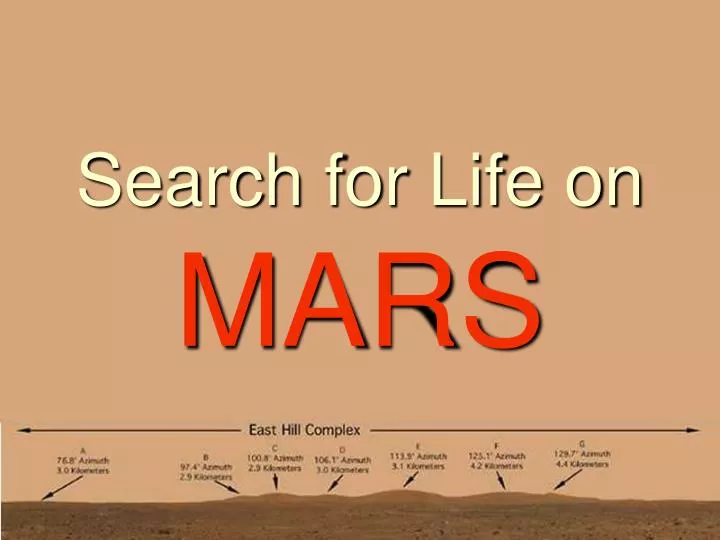 search for life on mars