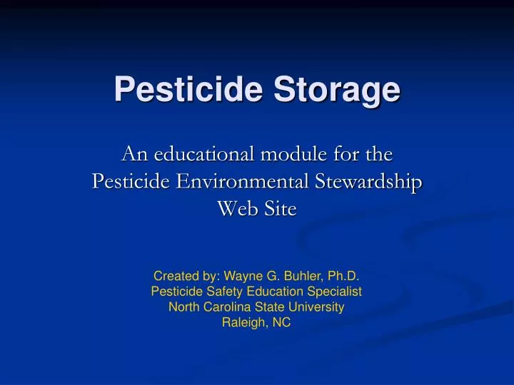 pesticide storage