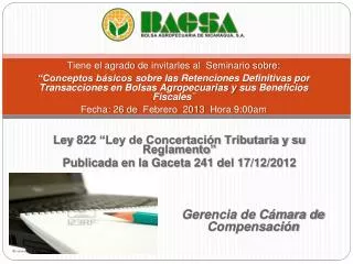 gerencia de c mara de compensaci n