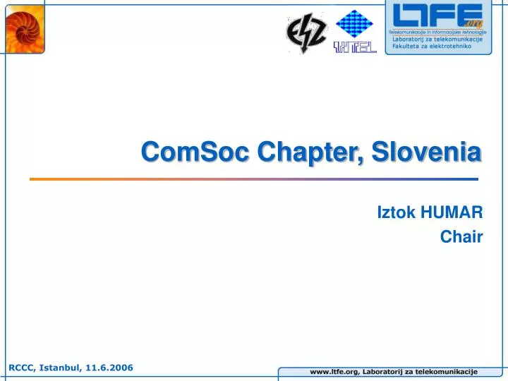 comsoc chapter slovenia