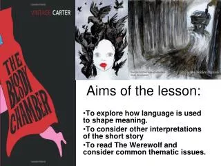 Aims of the lesson: