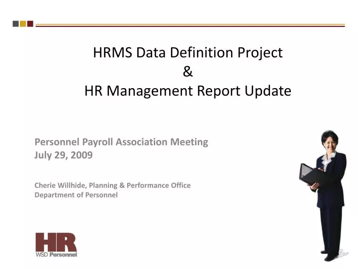 hrms data definition project hr management report update