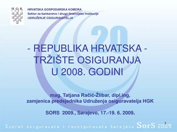 republika hrvatska tr i te osiguranja u 2008 godini