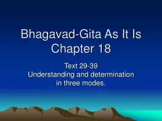 Bhagavad-Gita As It Is Chapter 18
