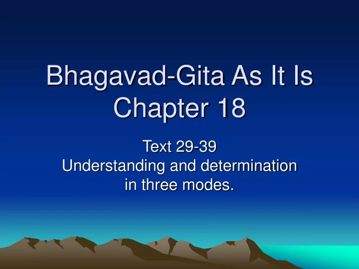bhagavad gita as it is chapter 18