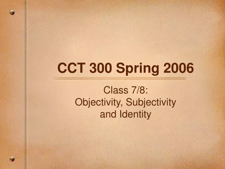 cct 300 spring 2006