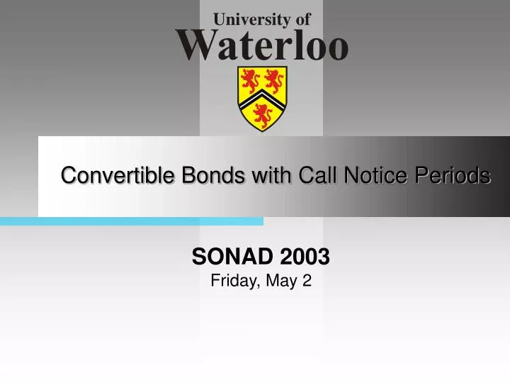 convertible bonds with call notice periods