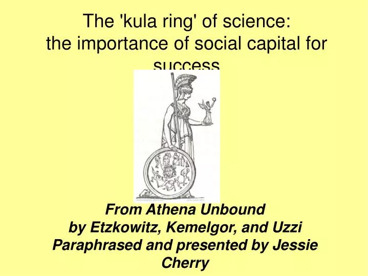 from athena unbound by etzkowitz kemelgor and uzzi paraphrased and presented by jessie cherry