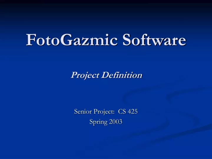 fotogazmic software project definition