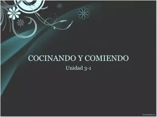 cocinando y comiendo