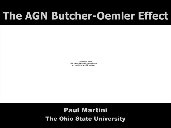 the agn butcher oemler effect