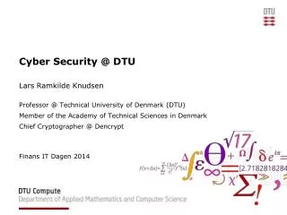 Cyber Security @ DTU