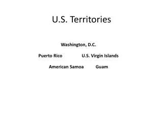 U.S. Territories