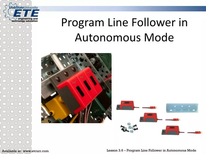 program line follower in autonomous mode
