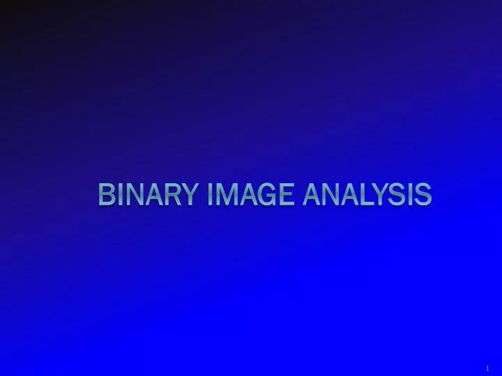 binary image analysis