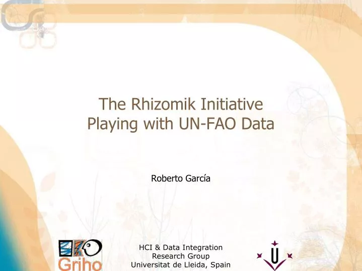 the rhizomik initiative playing with un fao data