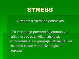 stress