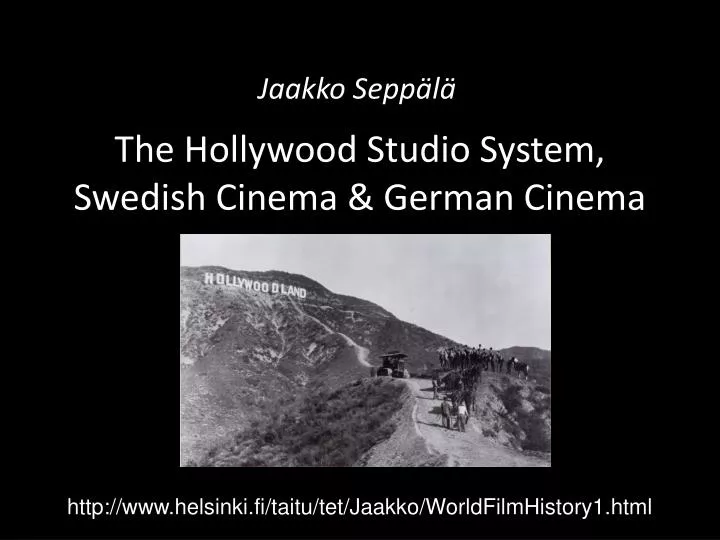 the hollywood studio system swedish cinema german cinema