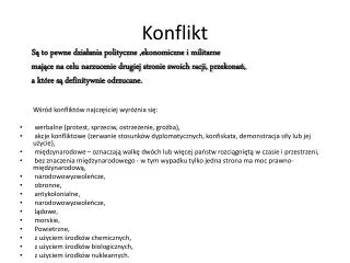 konflikt