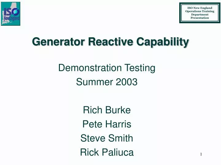 generator reactive capability