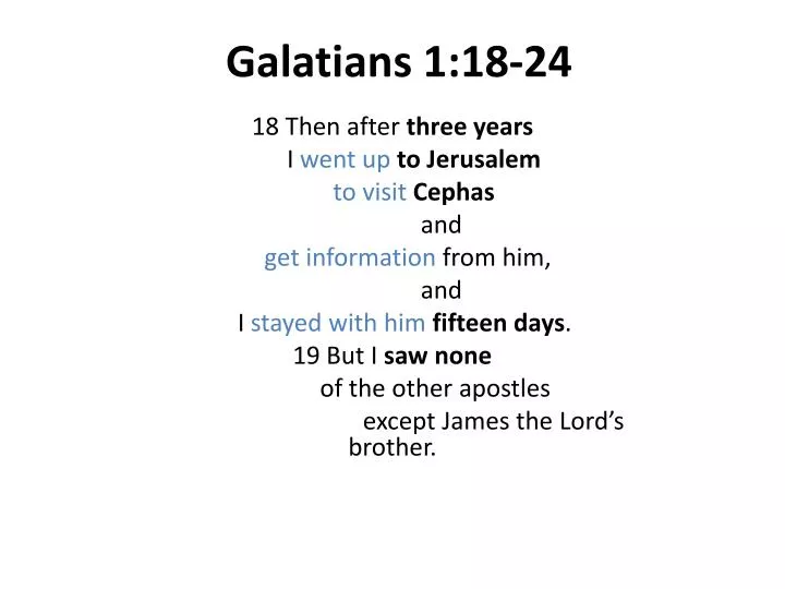 galatians 1 18 24
