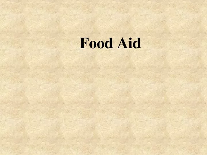 food aid