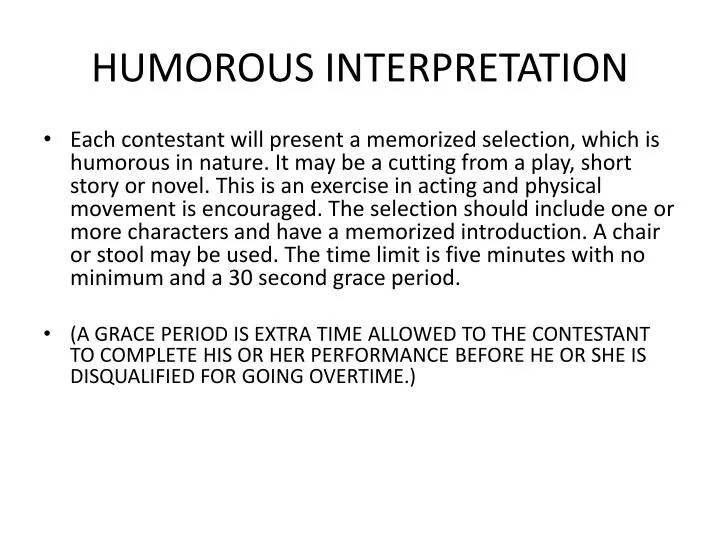 humorous interpretation