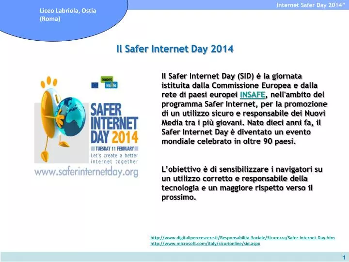 il safer internet day 2014