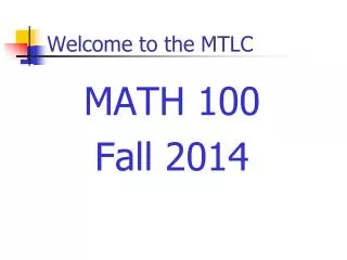Welcome to the MTLC