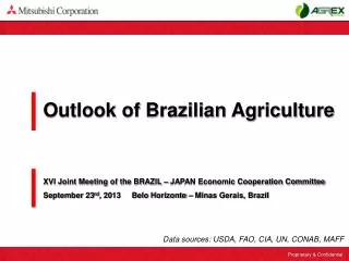 Outlook of Brazilian Agriculture
