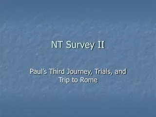 NT Survey II