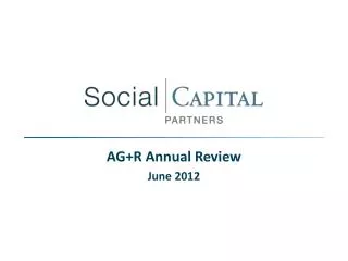 AG+R Annual Review June 2012