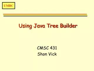 Using Java Tree Builder
