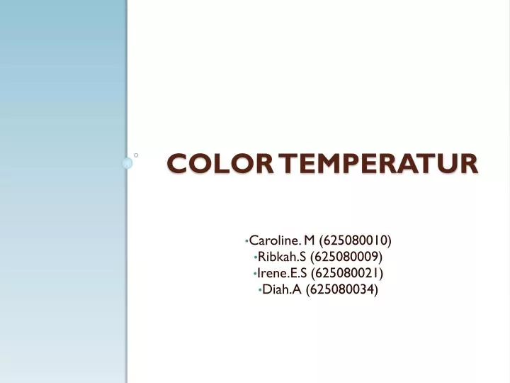 color temperatur