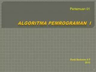 algoritma pemrograman i