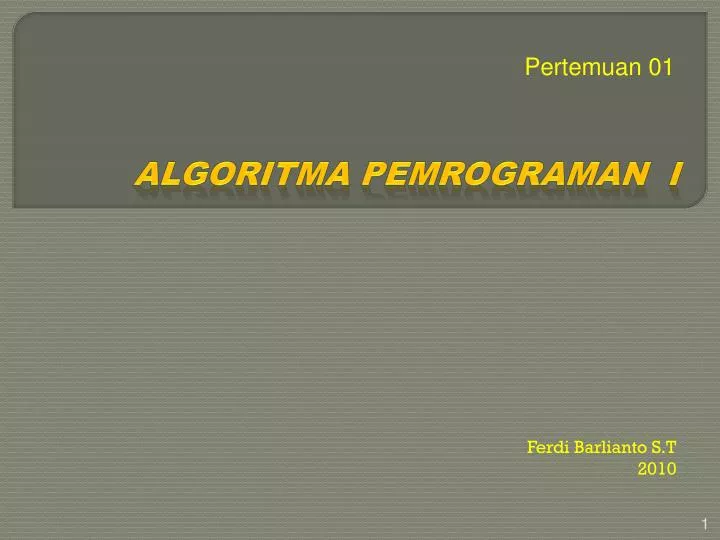 algoritma pemrograman i