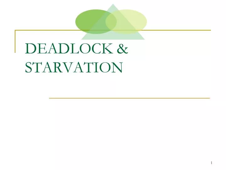 deadlock starvation