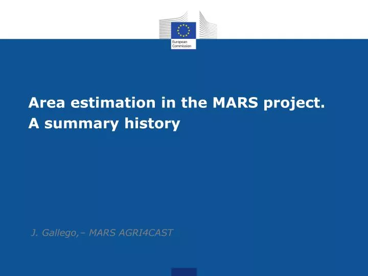 area estimation in the mars project a summary history