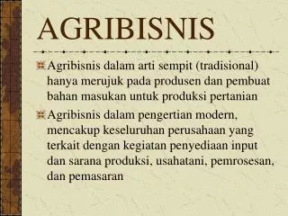 agribisnis