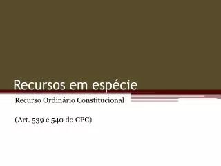 recursos em esp cie